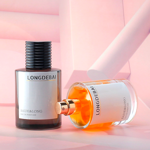 Custom Clear Crimp Cylinder Shape Perfume Spray <b>Bottle</b> 30ml 50ml Luxury Empty Glass Perfume <b>Bottle</b> With Gold Cap - Product Image 5