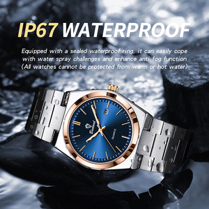 Montre pour homme BINBOND, ultra-fine, en acier inoxydable, étanche, lumineuse, résistante aux rayures - Product Image 4