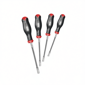 Juego de llaves hexagonales de 4 piezas, métricas, de acero, con mango rojo y negro para tareas de reparación de precisión - Product Image 2