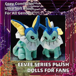 Peluche super douce feu <span class=keywords><strong>soleil</strong></span> <span class=keywords><strong>lune</strong></span> eau fée Ray Eevee couette fête d'anniversaire poupées en peluche brodées - Product Image 2