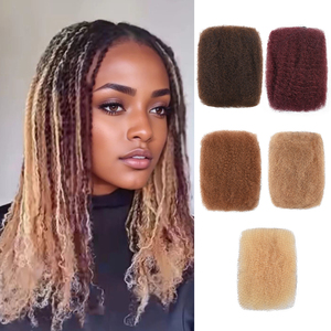 Extensions de cheveux humains 100% Originea, cheveux afro crépus en vrac pour micro-tresses, <span class=keywords><strong>dreadlocks</strong></span> au crochet, tressage bohème, double trame - Product Image 2