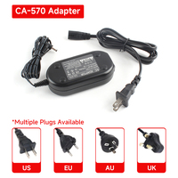 CA-570 Pengisi Daya DC Universal 8.4V1.5A CE FCC Plastik untuk Canon ZR200 ZR300 ZR400 Optura Xi XC15 Camcorder Adaptor AC CA570