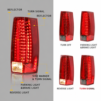 Ensemble de feux arrière LED 6000K 100W avec clignotants séquentiels pour Yukon Tahoe Suburban 2007-2014