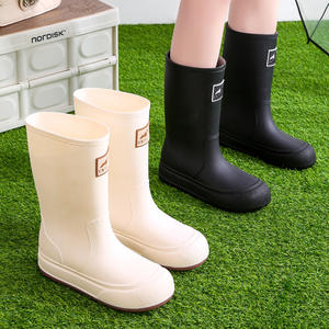 Botas de Lluvia Unisex para las Cuatro Estaciones, Botines Impermeables de PVC, Zapatos de Goma Antideslizantes para el Trabajo - Product Image 2