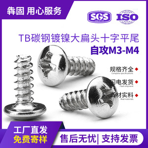 Phillips Head <b>Flat</b> Head Self Tapping <b>Screw</b> M3 M4 Nickel Plated Metric Right Hand Grade A Industrial Manufacturing - Product Image 5