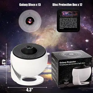 Planetarium Ster Projector Galaxy Light Met Vervangbare 13 Schijven, 360 Rotatie Nachtelijke Hemel Projector Voor Kinderen Volwassenen, Kamer Decor