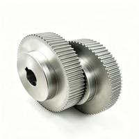 HTD3M 72T Aluminium Timing Pulley 15W 15mm Bore Synchronous Wheel Tanpa Flange Keyway Set Screw Kustom untuk Penggerak Mesin OEM