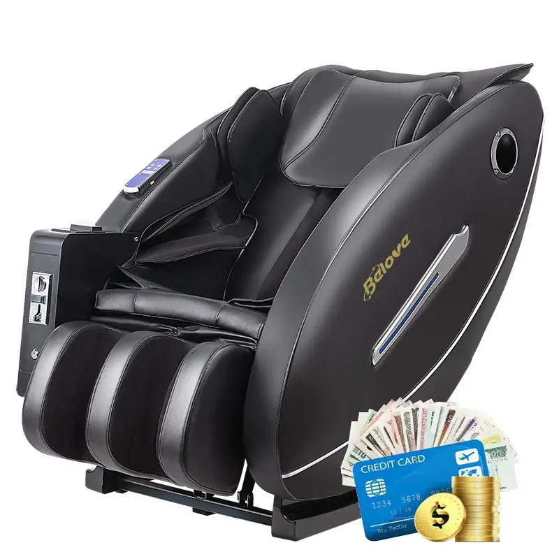 Luxury Coin Operated Vending Zero Gravity 3d 4d Commercial Massage Chair Full Bady Airbags Massage