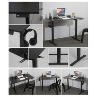 Bureau électrique réglable, mobilier de bureau, table d'ordinateur, hauteur réglable, moteur unique avec crochet, directement en usine
