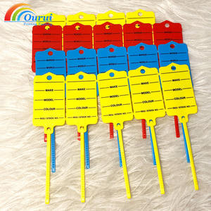최고 판매 맞춤형 일회용 PVC 자동차 키 라벨 길이 조절 가능 방수 및 작성 가능한 키 태그 - Product Image 4