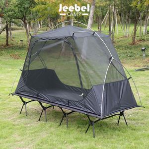 Cama de Camping Extra Larga y Ancha, de Aluminio 7075, con Capacidad de Carga de 200 kg, 4 Patas Estables, Plegable y Resistente, para Viajes al Aire Libre y Tiendas de Campaña - Product Image 1