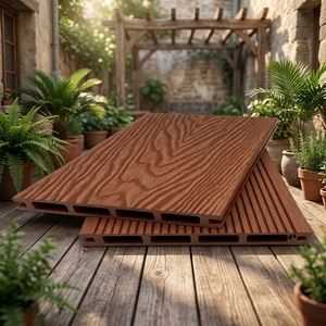 Tarima Exterior de WPC, Madera Compuesta Coextruida, Impermeable, Antideslizante, para Balcón, Jardín, Patio - Product Image 1