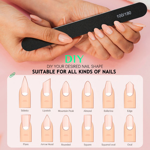 ตะไบเล็บแบบสองด้าน ยี่ห้อ Emery Board สีดำ สำหรับมืออาชีพ พร้อมฟองน้ำ 100/180  กระดาษทรายขัดเงาขนาดใหญ่ สำหรับทำเล็บ - Product Image 4