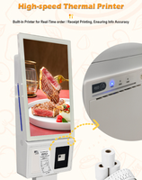 Kiosque de commande automatique pour menu de restauration rapide avec écran tactile de 21,5, 23,6, 27 et 32 pouces, kiosque de commande automatique McDonald's avec écran de paiement