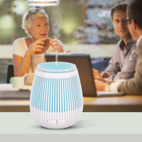 Humidificateur électrique de table écologique alimenté par USB, cadeau créatif, 7 lumières colorées, portable, en plastique vert marbré, 1 an