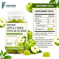 Gummies de Vinaigre de Cidre de Pomme en Gros pour le Bien-être Métabolique, à Base de Pectine, Saveur Fruitée, Complément Détox Santé, Marque Privée