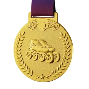 Hersteller benutzer definierte Medaillen und Trophäen Sublimation leere Logo Zink legierung Rennen Gold Award Medaille benutzer definierte Sport Metall medaille