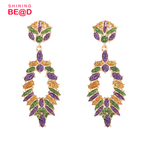 2024 haute qualité en gros 18K hallowing chapelets boucle d'oreille bijoux accessoires femmes boucle d'oreille à la mode balancent chaîne boucles d'oreilles - Product Image 4