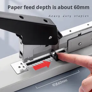 युनफेंग मैनुअल धातु भारी शुल्क स्टेपलर कार्यालय छात्र जंबो आकार 100 शीट 70 मिमी गले की गहराई बहु-कार्यात्मक स्टेपलिंग - Product Image 4