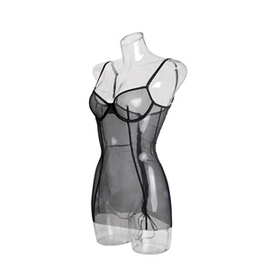 Viviblook Z320DS01 Vestido Sexy para Mujer, Vestido Ajustado de Malla Transparente con Tirantes, Mini Vestido Ceñido al Cuerpo - Product Image 3