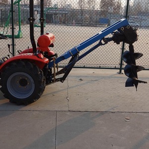Machine à creuser au boutonnière, couleur bleue, avec moteur, pour usage agricole, plantation d'arbres - Product Image 1
