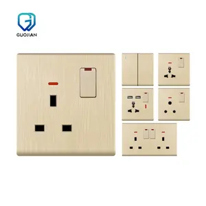2024 OEM and ODM Ultra-Thin UK Standard Electrical Light Wall Switch and Socket PC Wall Switch for Wholesaler