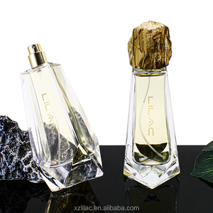 Botella de vidrio de <span class=keywords><strong>perfume</strong></span> personalizada 100ML Espesar Fondo <span class=keywords><strong>Perfume</strong></span> Claro Crimp Mujeres Cosméticos Botella con caja - Product Image 4