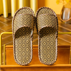 Sandalias de Verano para Interiores y el Hogar para Hombre y Mujer Antideslizantes y Anti-Olor para los <span class=keywords><strong>Pies</strong></span> Venta al Por Mayor de Tejido de <span class=keywords><strong>Paja</strong></span> de Ratán para las Cuatro Estaciones - Product Image 5