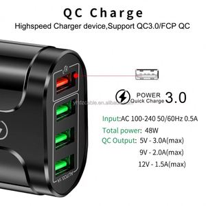 ลดราคา! ที่ชาร์จโทรศัพท์มือถือแบบติดผนัง 4 พอร์ต USB อเนกประสงค์ ชาร์จเร็ว สำหรับ iPhone Samsung Xiaomi Huawei - Product Image 6