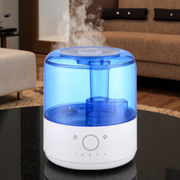 Diffuseur d'huiles essentielles électrique, humidificateur ultrasonique, capacité de 3L, faible bruit, affichage numérique de table, brumisateur domestique
