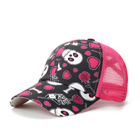 Gorra Trucker de Calavera y Esqueleto para Mujer, Gorra de Béisbol de Halloween con Malla Trasera, Estilo Gótico para Festival, Gorra Trucker de Leopardo OEM/ODM