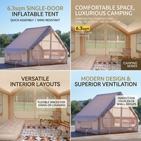 Tente de camping gonflable Ridge, 3-12 personnes, portable, imperméable, épaissie, en tissu Oxford, pour activités de plein air quatre saisons