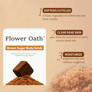 Bodyscrub nhãn hiệu riêng thuần chay đường nâu cà phê tẩy tế bào chết cơ thể chà