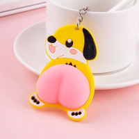 Porte-clés mousquetons 3D en alliage, caoutchouc et silicone, motif fesses de dessin animé, amusants, anti-stress et légers – Vente chaude