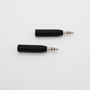 Adaptateur audio 3,5 mm quatre pôles femelle vers trois pôles mâle pour téléphone portable, connecteur ABS noir - Product Image 2