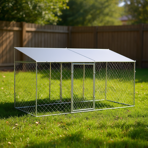 Gabbia per cani 236,22 x 78,74 x 101,57 pollici, struttura resistente, uso esterno, telaio in filo d'acciaio - Product Image 2