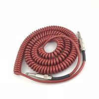 Câble pour Instrument électrique guitare, droit à droit, câble d'instruments Audio, à ressort, bouclé, protection en PU