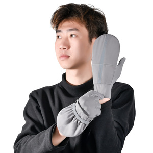 Riding <b>Gloves</b> <b>Touchscreen</b> Waterproof Breathable Long <b>Glove</b> Unisex Outdoor Cycling Gray Black Pink - Product Image 3