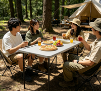 Table de chasse en plastique HDPE de haute qualité pour les fêtes de barbecue en plein air