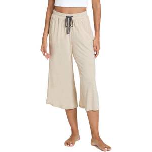 Pantalon Capri en Viscose de Bambou pour Femme, Ample et Confortable, avec Poches, Idéal pour le Yoga et la Détente, Pantalon de Nuit pour Femme - Product Image 1