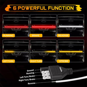 Barra <span class=keywords><strong>de</strong></span> Luces LED Trasera <span class=keywords><strong>de</strong></span> 48 Pulgadas para Puerta Trasera, Intermitentes Rojas <span class=keywords><strong>de</strong></span> 12V para Camionetas Todoterreno, Remolques y Tractores - Product Image 5