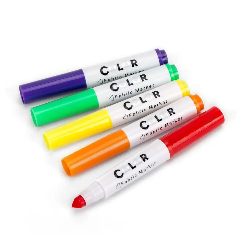 Kinder DIY Doodle-Stift Stoffmarker Textilfarbe Pinsel Marker-Stifte für kreativen Spaß