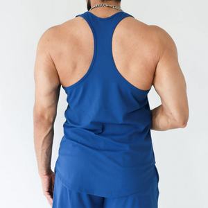 OEM Custom 2 Piece Workout <b>Gym</b> <b>Vest</b> Stringer Sweat Wicking Split Hem Tank Top and Shorts Set for <b>Men</b> - Product Image 3