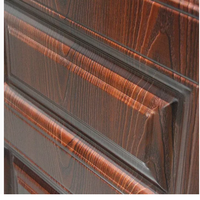 Porte d'entrée de sécurité moderne en acier de luxe, insonorisée, résistante aux ouragans, à battants, isolation thermique, couleur/taille personnalisée, vente en gros