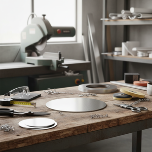 Disco in Alluminio per Sublimazione da 120mm di Diametro, Lamiera Rivestita per Utensili da Cucina, Industria/Edilizia, Lucidatura e Taglio Inclusi - Product Image 3