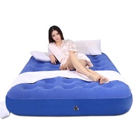 Matelas Gonflable Pliable et Haut de Gamme avec Pompe Intégrée pour Tente – Surface Flocage