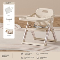 Chaise haute portable pour bébé, chaise à manger multifonctionnelle pliable pour tout-petits, chaise d'alimentation pour la croissance à usage domestique pour nourrissons et enfants