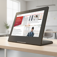 Tablette Android de bureau avec écran tactile en forme de L de 10,1 pouces, évaluateur de commentaires clients, commande pour banques et restaurants, RJ45, NFC, caméra