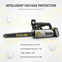 Tronçonneuse électrique sans fil 20V de 18 pouces, 1000W, 5800 tr/min, pas de chaîne de 1/4, chaîne à 80 maillons pour l'élagage et la coupe du bois jusqu'à 45 cm