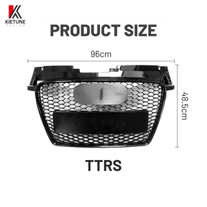 <span class=keywords><strong>Prix</strong></span> d'usine Nouvelle calandre de pare-chocs avant en ABS 2008-2014 <span class=keywords><strong>Audi</strong></span> <span class=keywords><strong>TT</strong></span> 8J Mise à niveau Noir nid d'abeille Sport Maille Style TTRS - Product Image 3